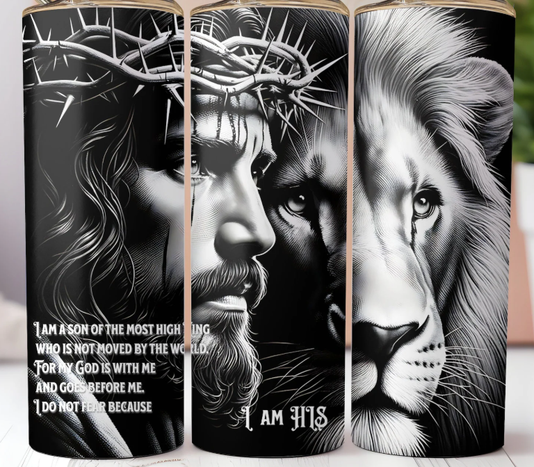 CRISTIAN TUMBLER 20 OZ JESUS AND THE LION